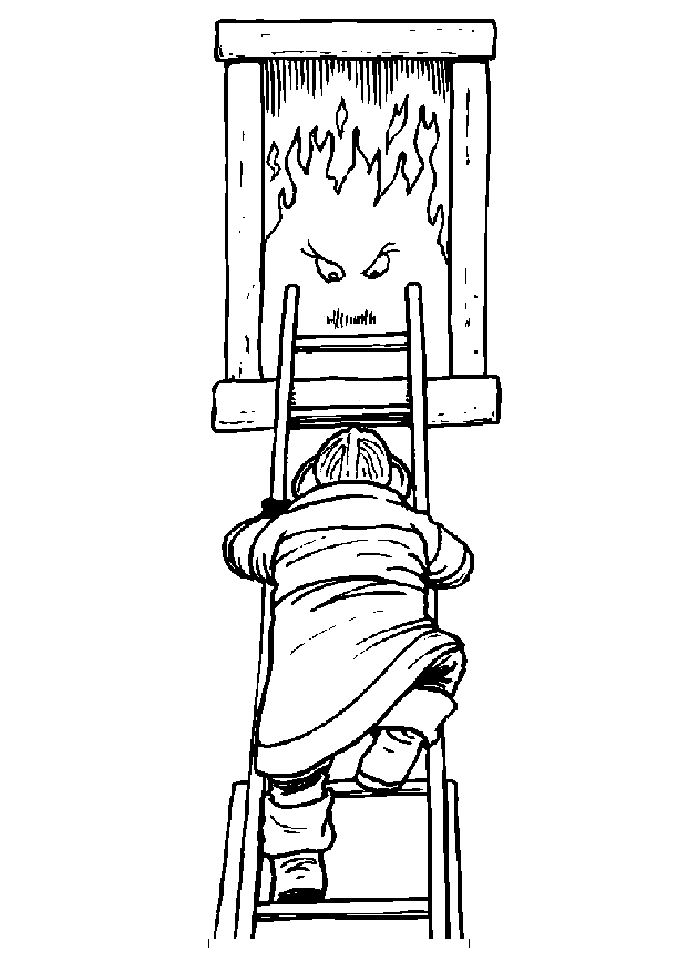 Fireman coloring pages