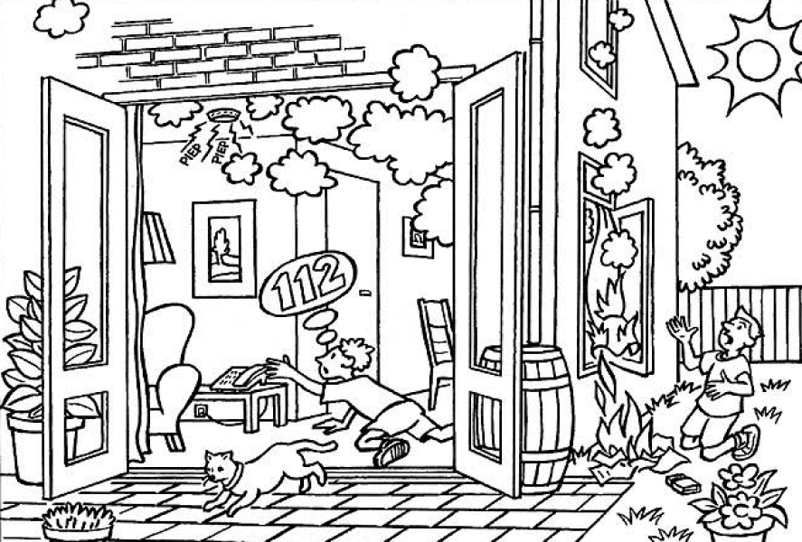 Fireman coloring pages