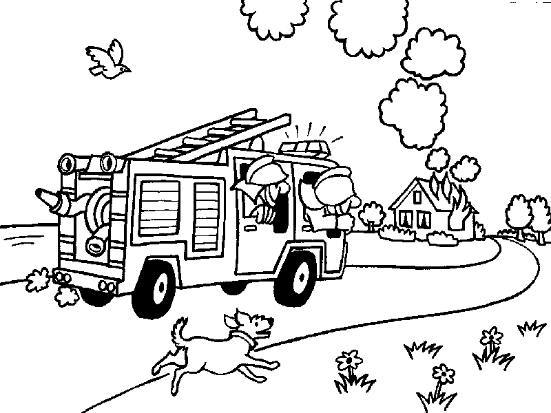 Fireman coloring pages