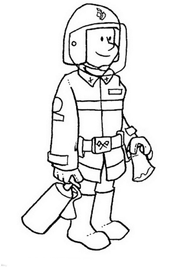 Fireman coloring pages