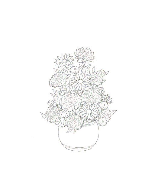 Flower bouquet coloring pages