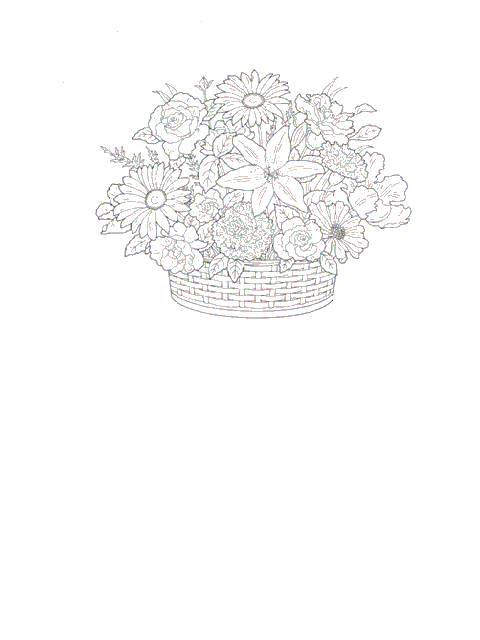 Flower bouquet coloring pages