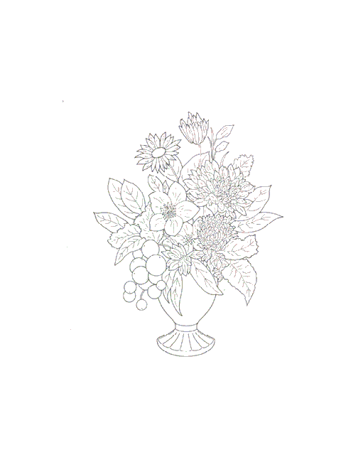Flower bouquet coloring pages