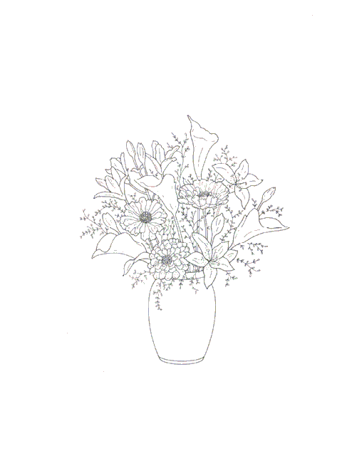 Flower bouquet coloring pages