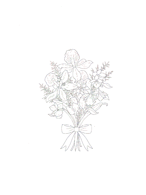 Flower bouquet coloring pages