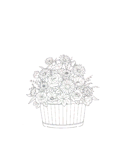 Flower bouquet coloring pages