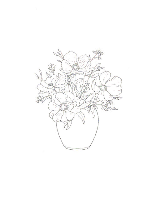 Flower bouquet coloring pages