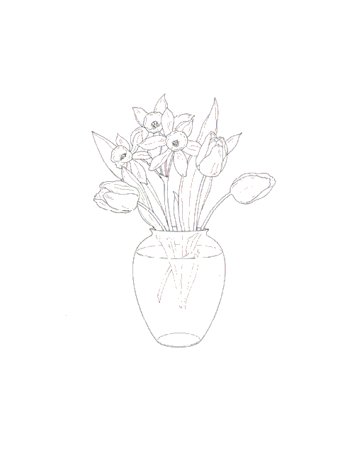 Flower bouquet coloring pages