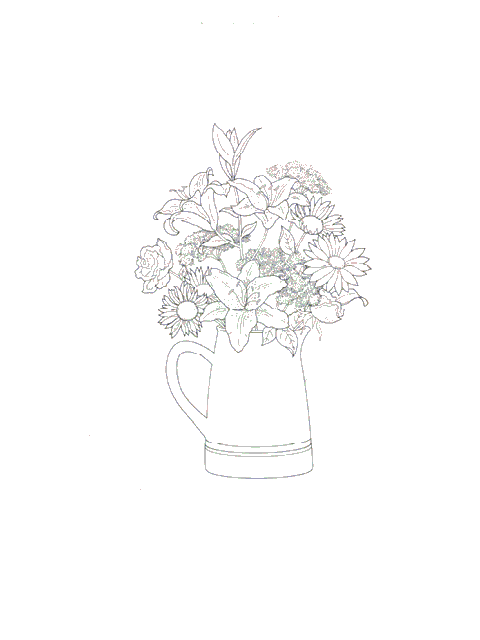 Flower bouquet coloring pages