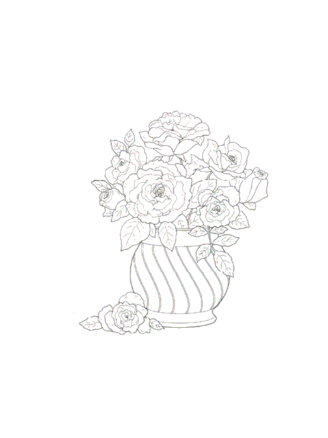 Flower bouquet coloring pages