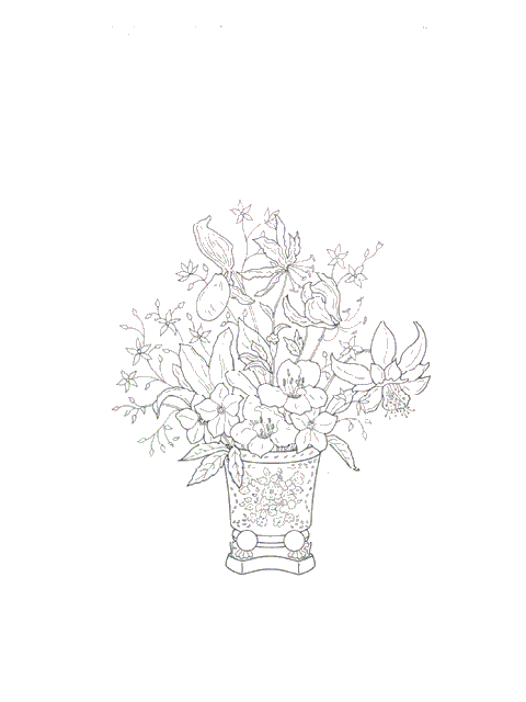 Flower bouquet coloring pages