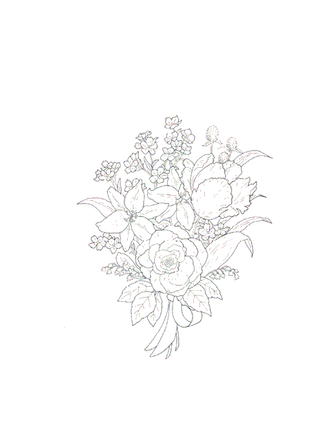 Flower bouquet coloring pages