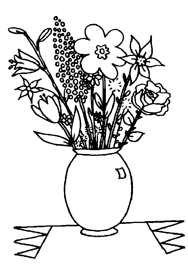 Flowers coloring pages