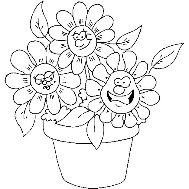 Flowers coloring pages