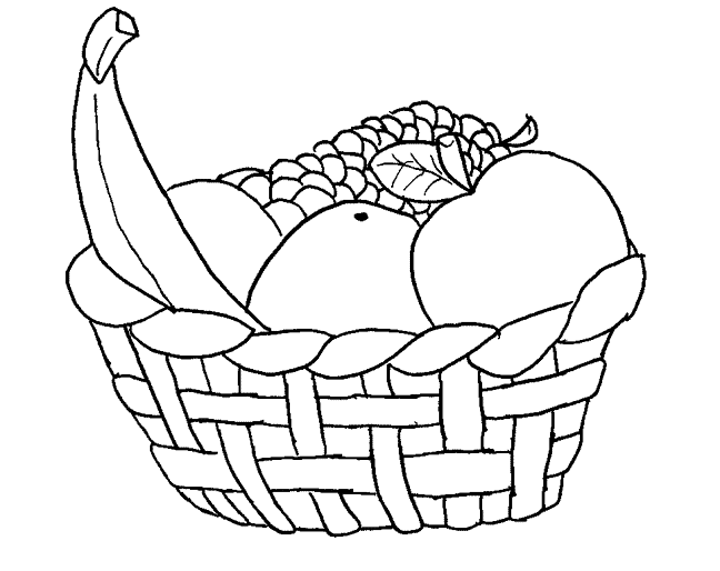 Fruit and vegetables coloring pages