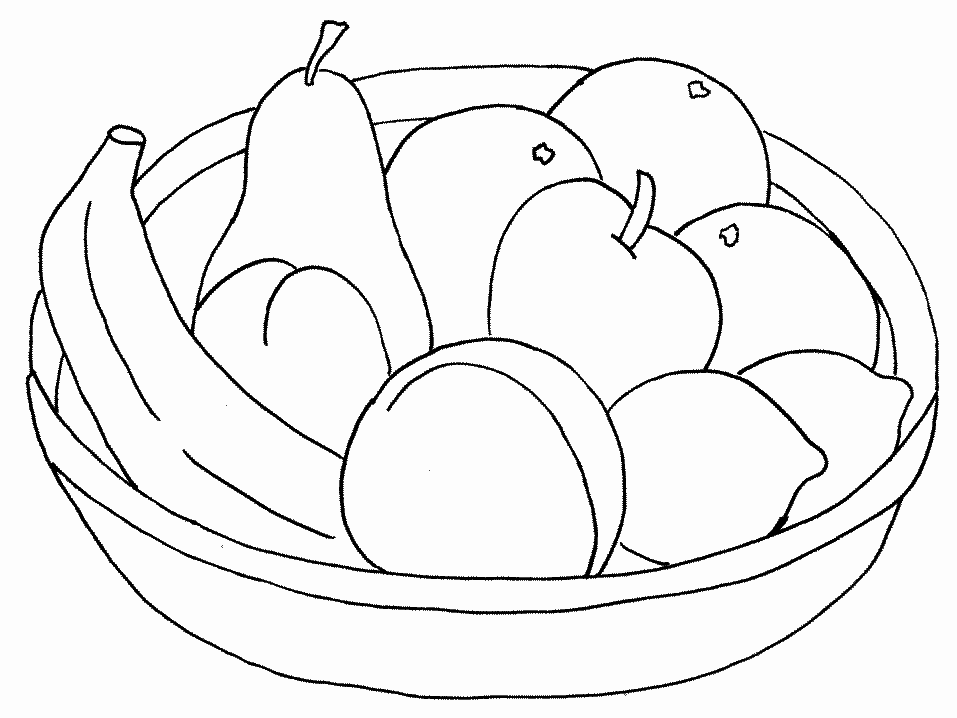 Fruit and vegetables coloring pages