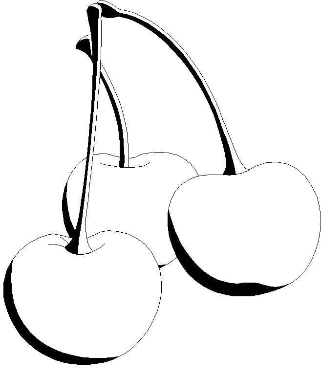 Fruit and vegetables coloring pages