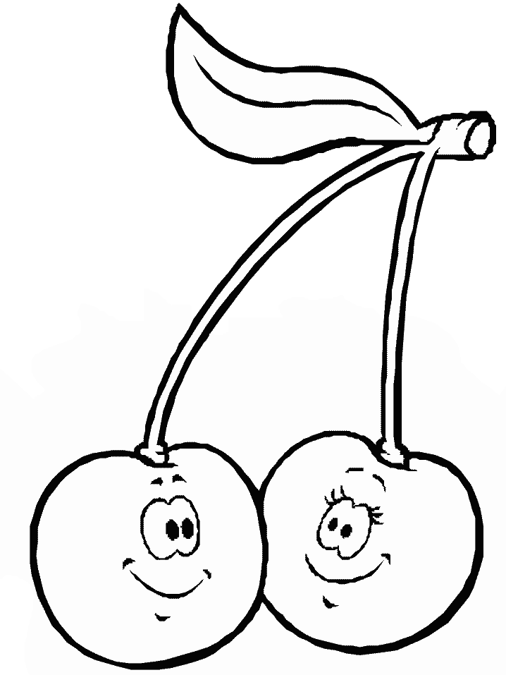 Fruit and vegetables coloring pages