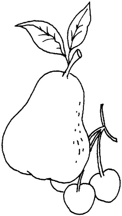 Fruit and vegetables coloring pages