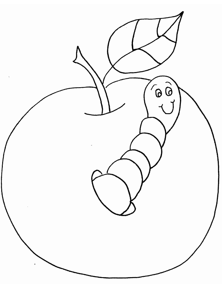 Fruit and vegetables coloring pages