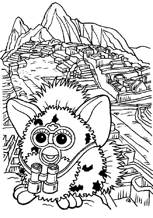 Furby coloring pages