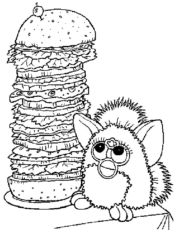 Furby coloring pages