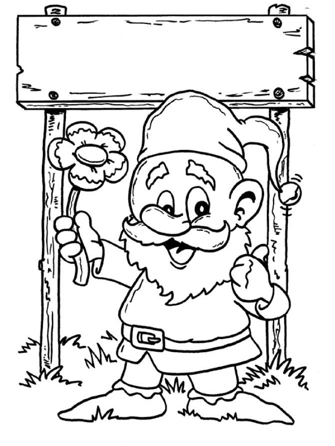 Gnome coloring pages