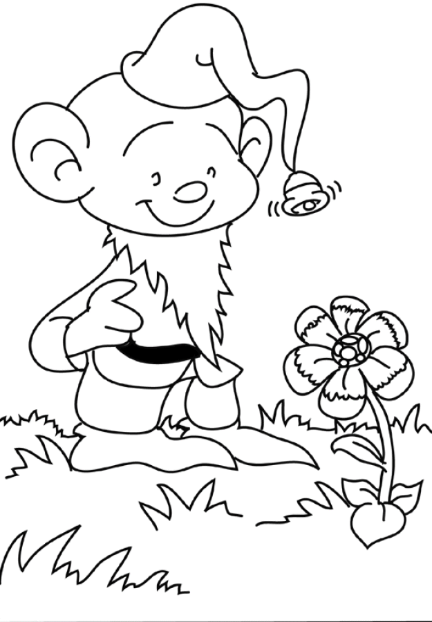 Gnome coloring pages