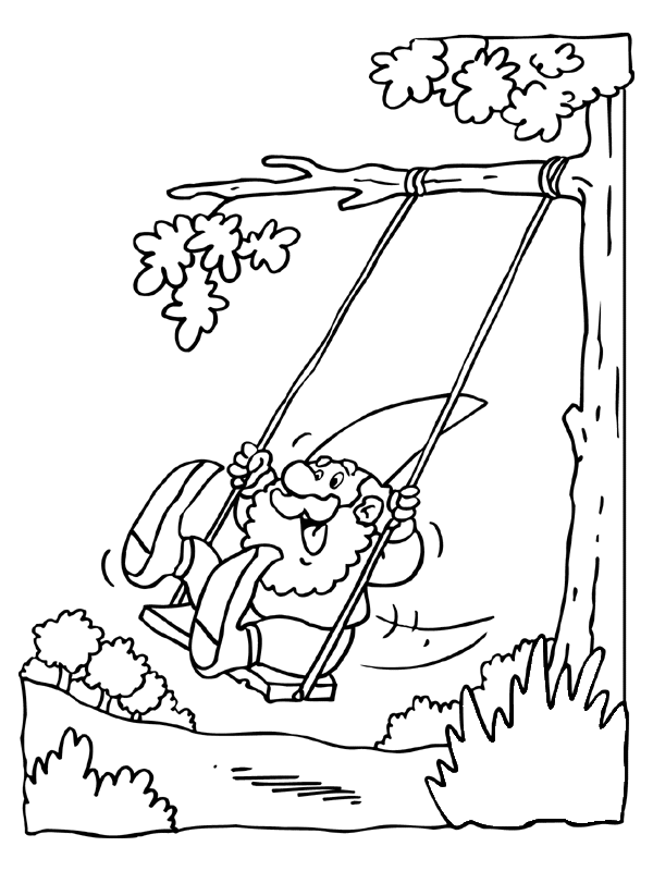 Gnome coloring pages