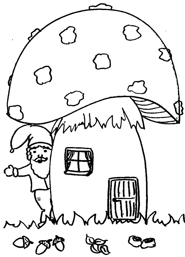 Gnome coloring pages