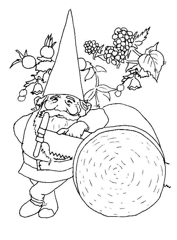 Gnome coloring pages