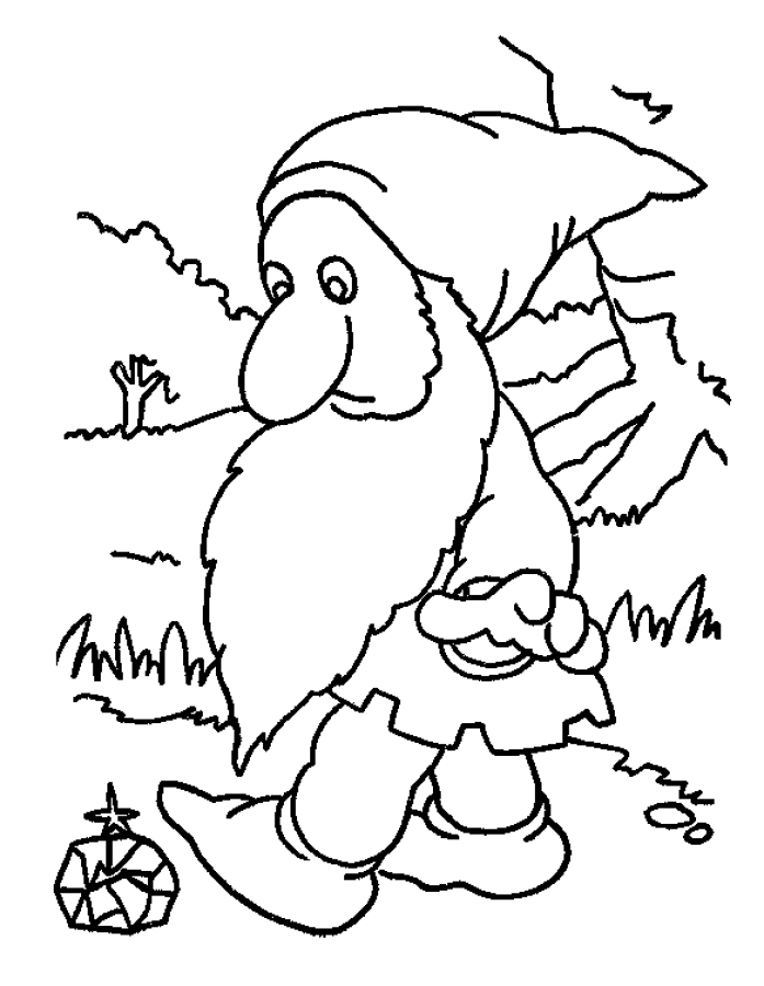 Gnome coloring pages