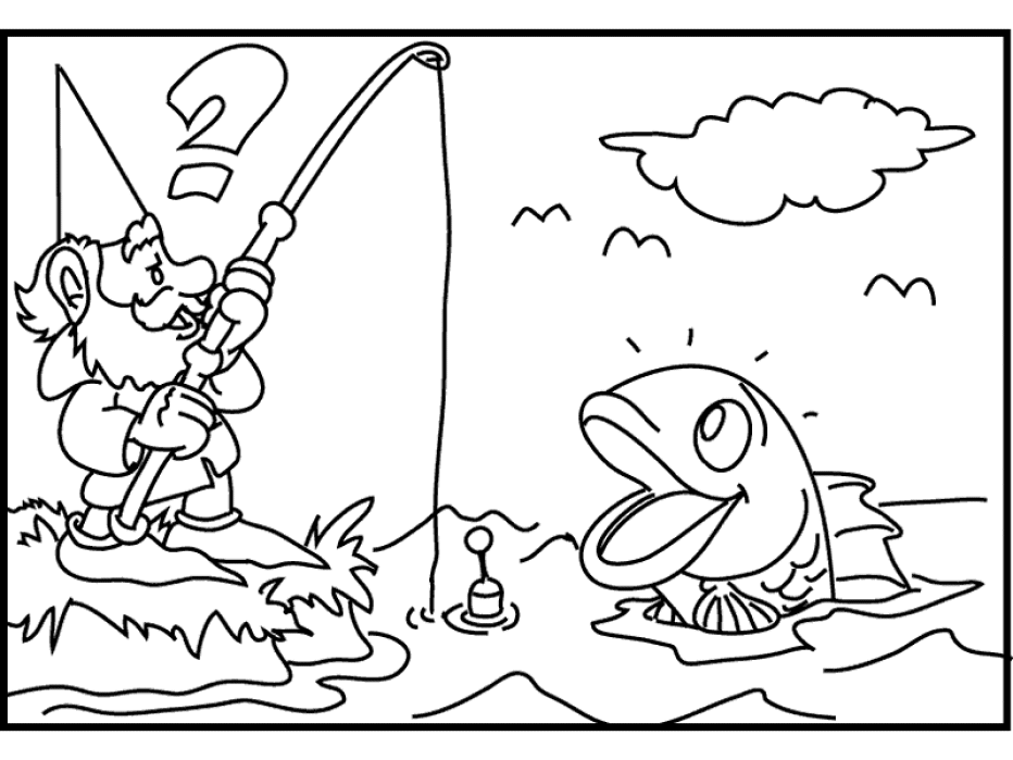 Gnome coloring pages