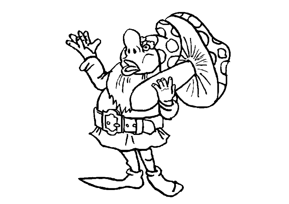 Gnome coloring pages