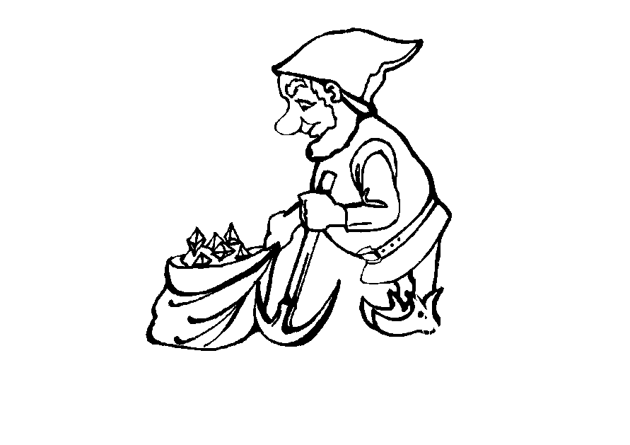 Gnome coloring pages