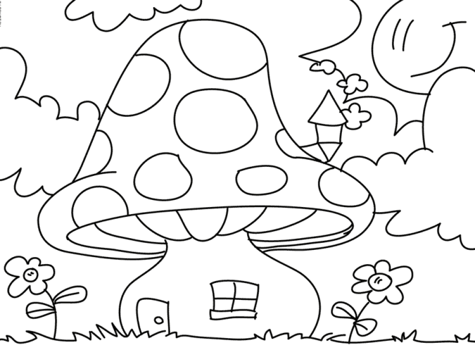 Gnome coloring pages