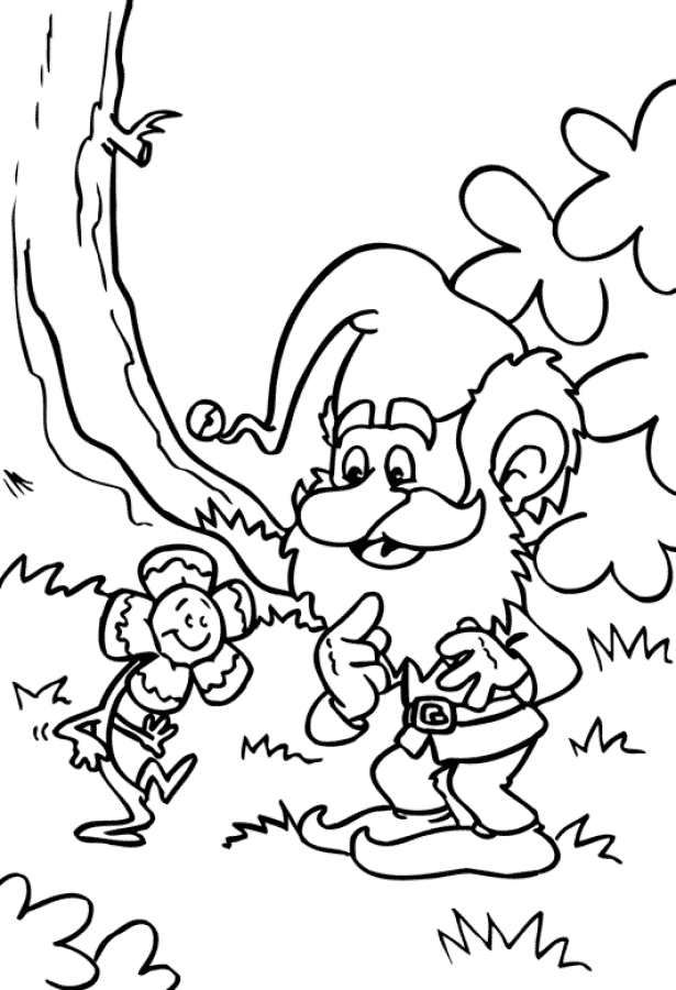 Gnome coloring pages