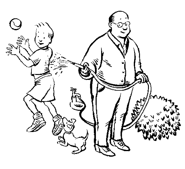 Grandpa and granny coloring pages