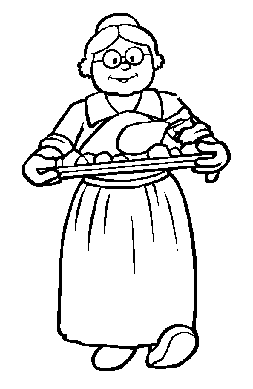 Grandpa and granny coloring pages