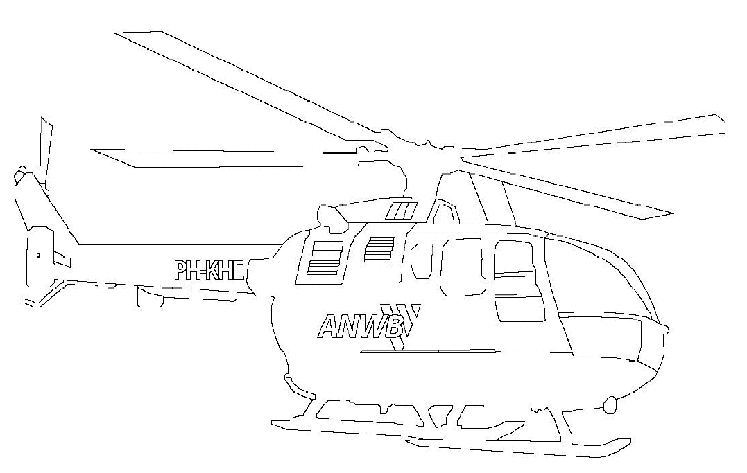 Helicopter coloring pages