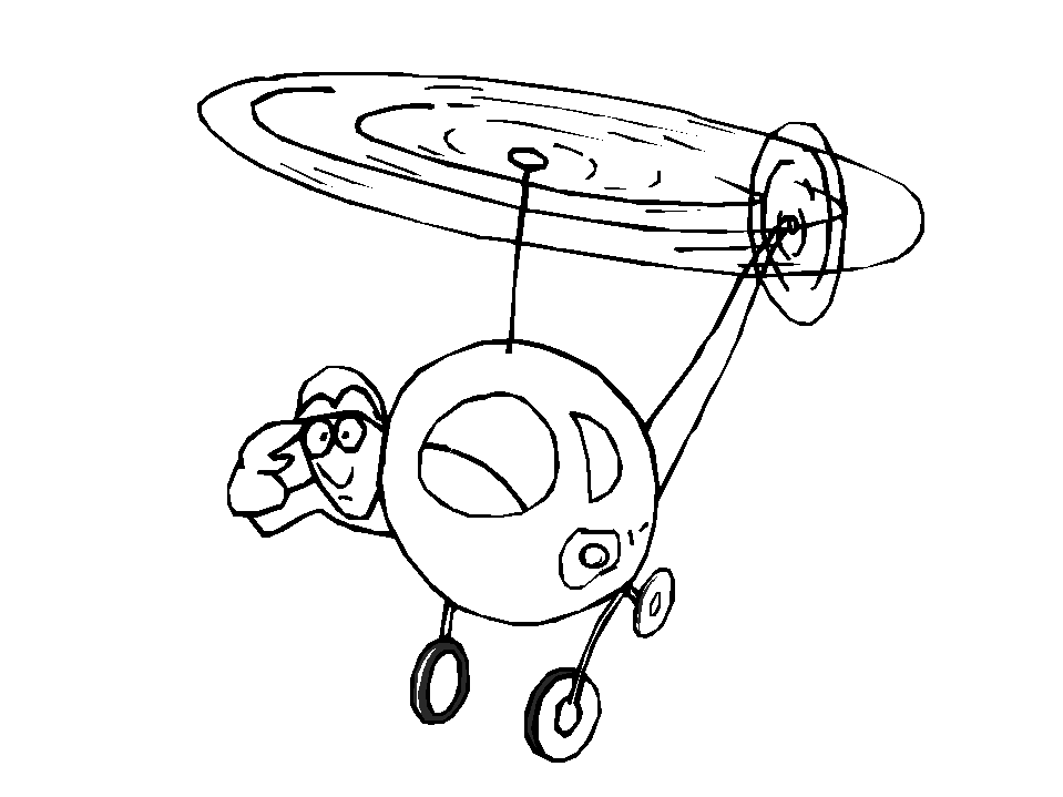 Helicopter coloring pages