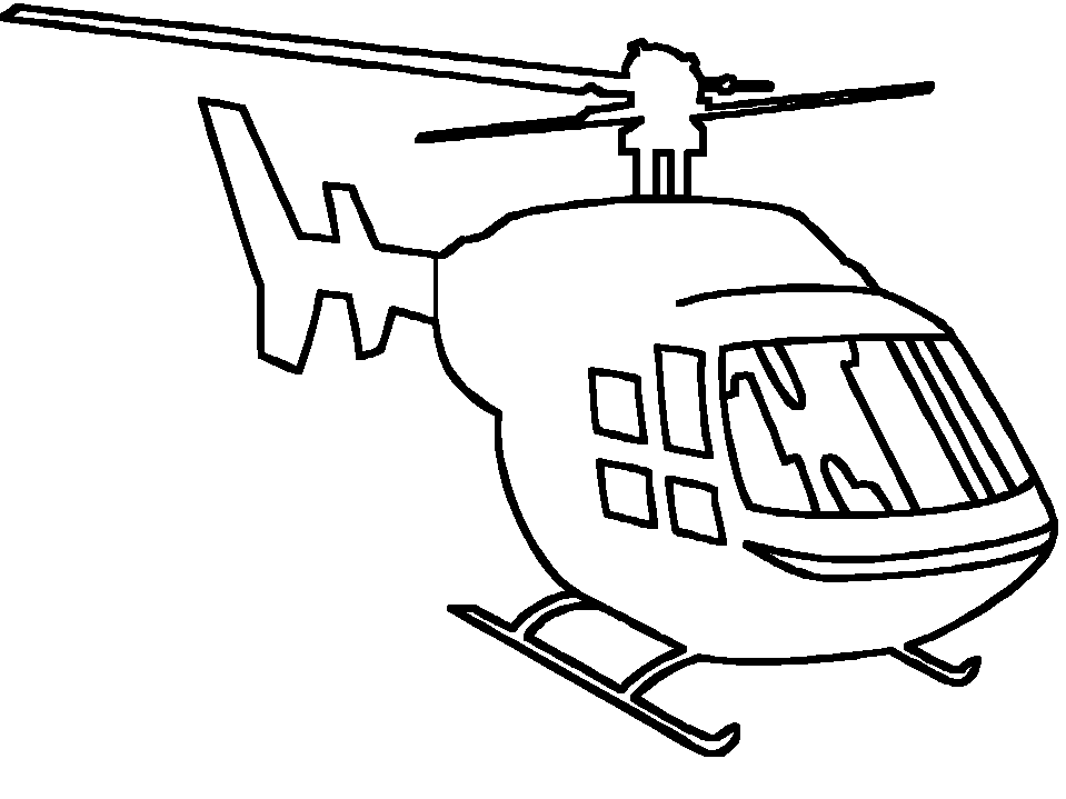 Helicopter coloring pages