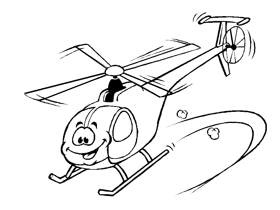 Helicopter coloring pages