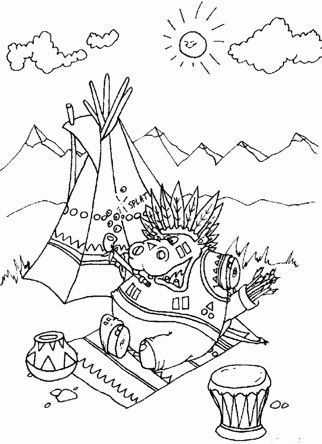 Indian coloring pages