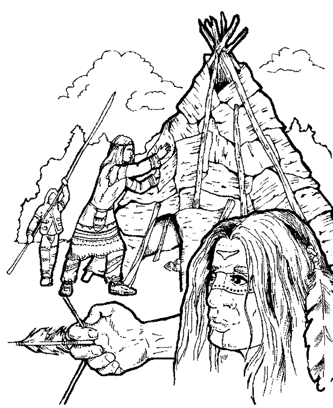 Indian coloring pages