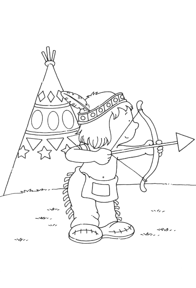 Indian coloring pages