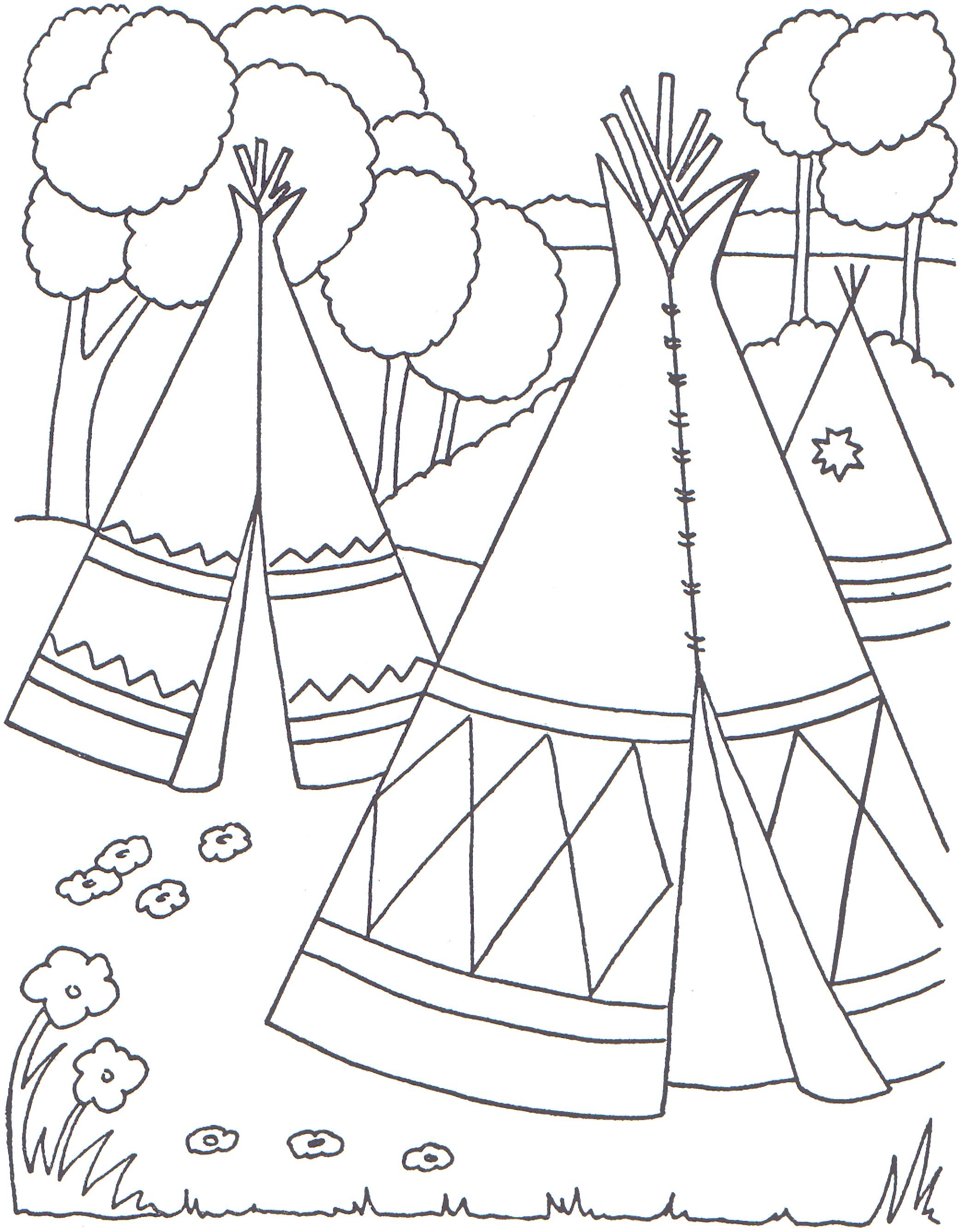 Indian coloring pages