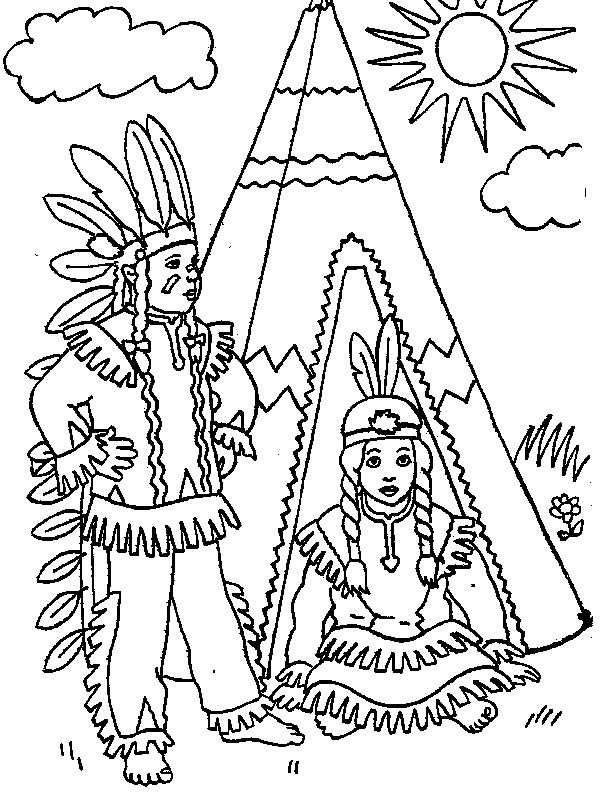 Indian coloring pages