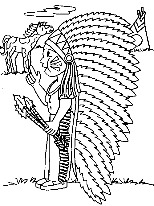 Indian coloring pages