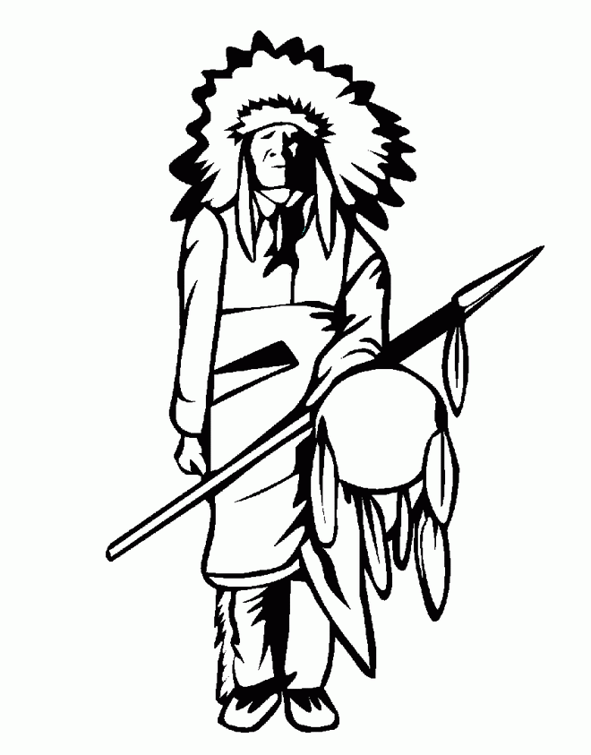 Indian Coloring Page | PicGifs.com